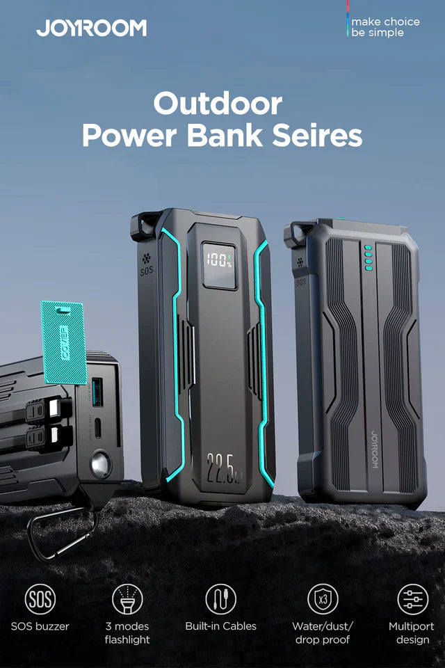 JOYROOM Outdoor Series Power Bank with Built-in Cables 22.5W 10000mAh - JR-L017