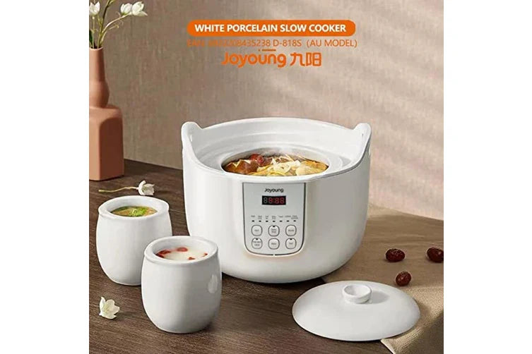 Joyoung White Porclain Slow Cooker White Porcelain Stew Pot D-818S