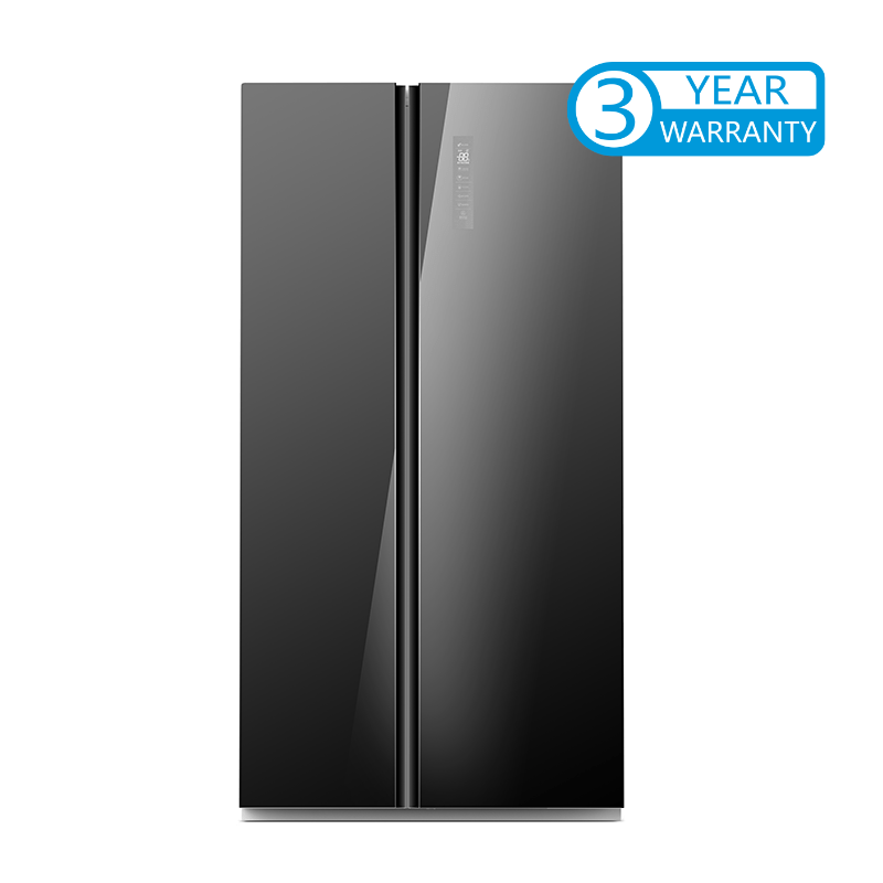 Midea 584L Fridge Freezer Black Glass MDRS710SBF22AP