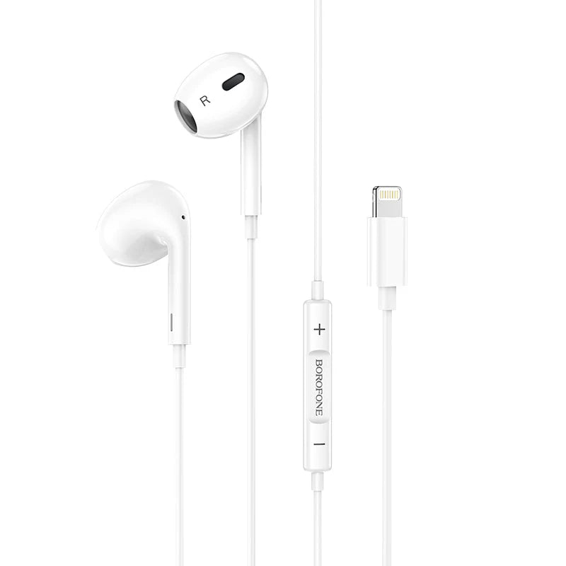 Borofone Wired Earphones - Lightning ports for iPhone/iPad BM30
