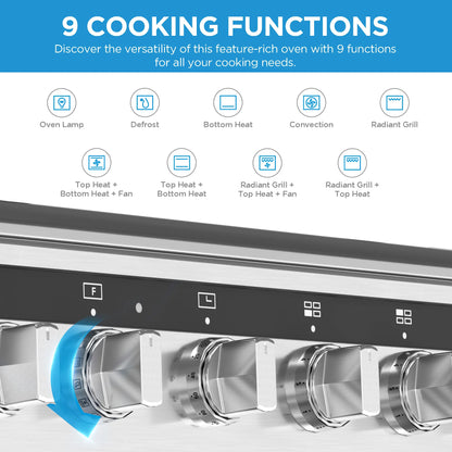 Midea 60cm Gas/Electric Freestanding Stove | 24DMS4G113