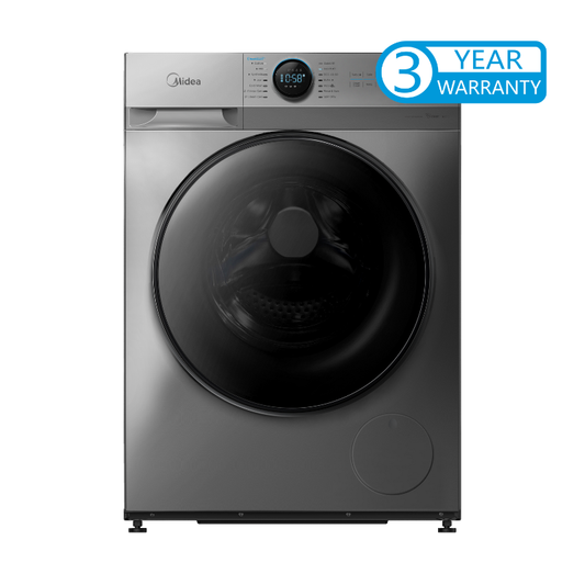 Midea 10.0KG Steam Wash Front Load Titanium Washing Machine With Wi-Fi MF200W100WB/T