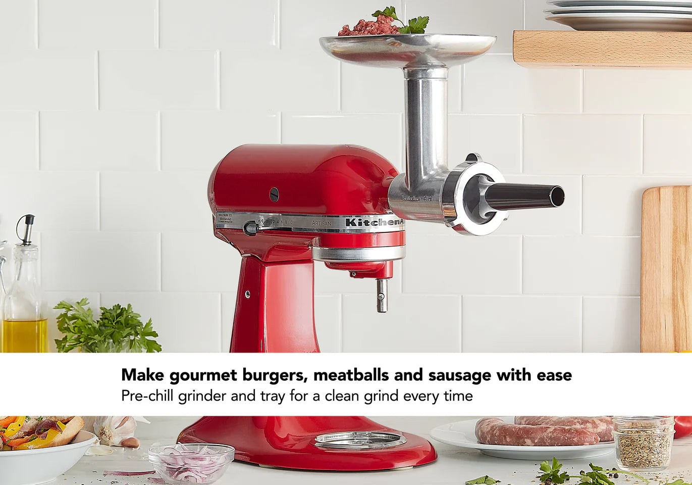 KitchenAid Metal Food Grinder Attachment 5KSMMGA