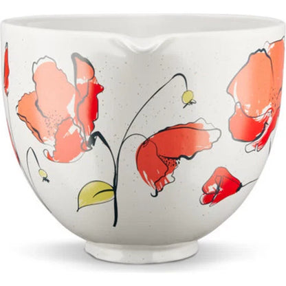 KitchenAid 4.7L Poppy Decal Ceramic Bowl 5KSM2CB5PPY