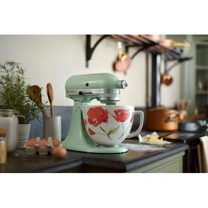 KitchenAid 4.7L Poppy Decal Ceramic Bowl 5KSM2CB5PPY