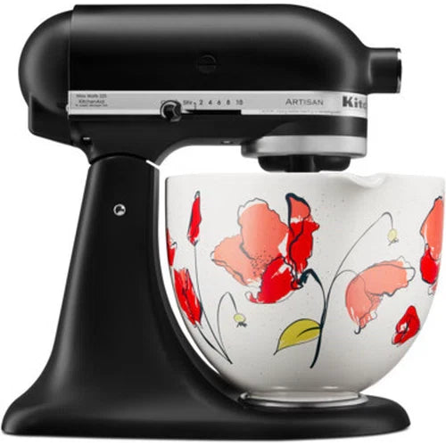 KitchenAid 4.7L Poppy Decal Ceramic Bowl 5KSM2CB5PPY