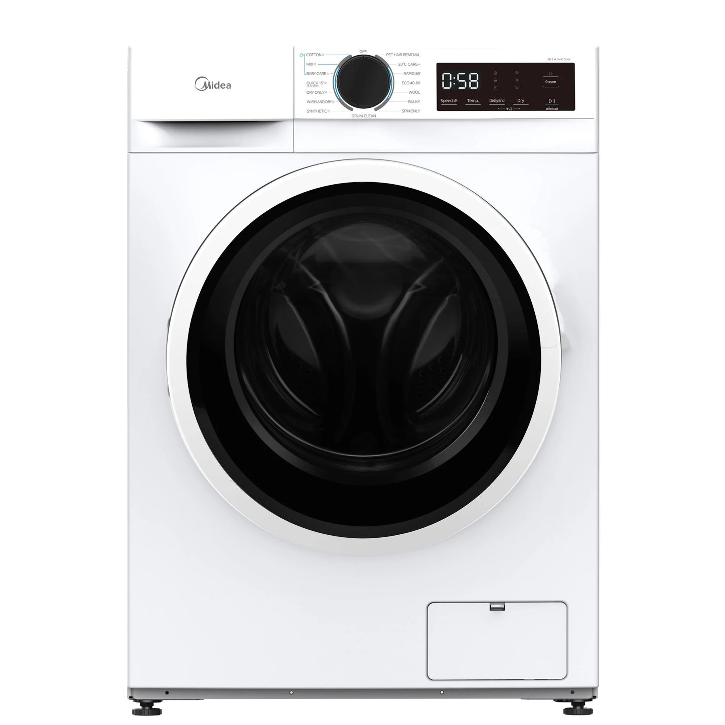 Midea 8KG Wash/5KG Dryer Front LoadCombo Two In One MFA01D80B/W-AU