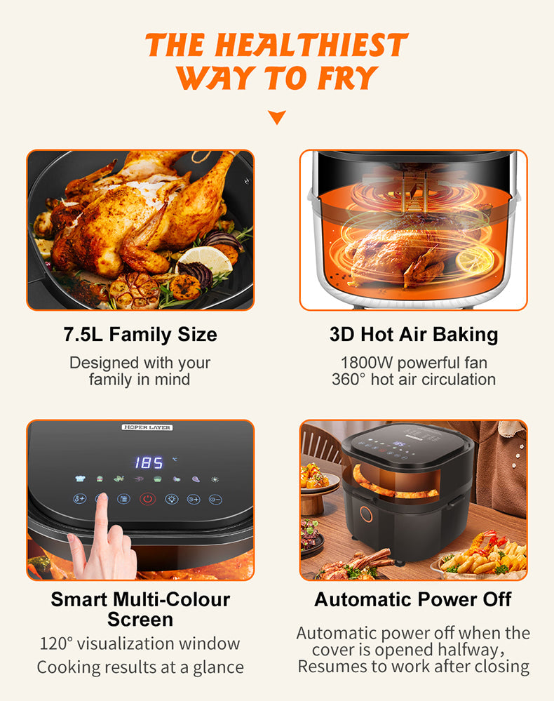 Hoper Layer Air fryer KZ-75