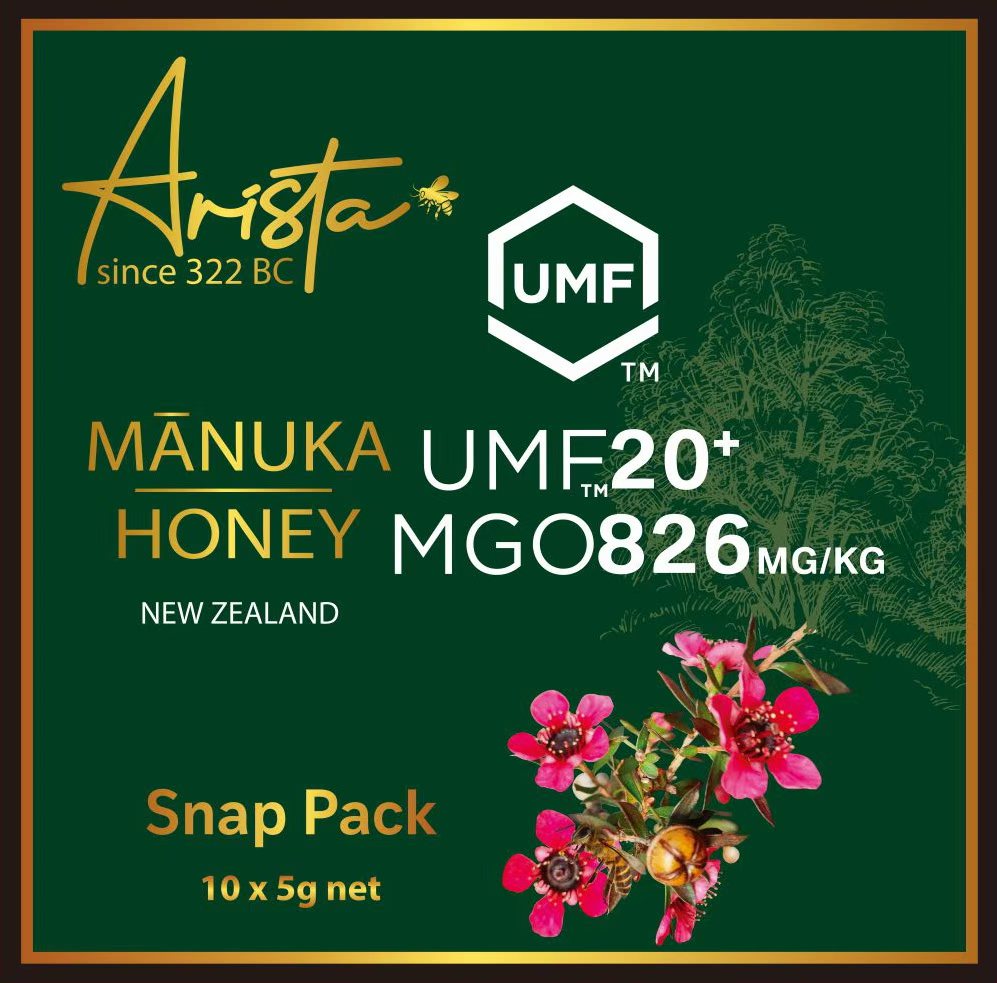 Arista Manuka Monofloral Honey UMF20+ Snap Pack 5g*10