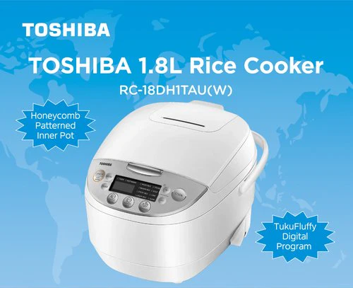 Toshiba 1.8L White Rice Cooker RC-18DH1TAU(W)