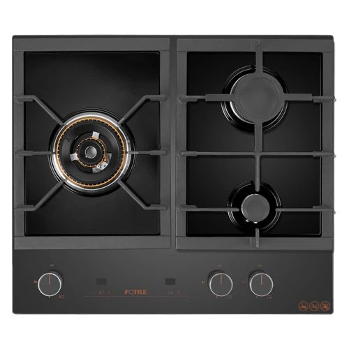 FOTILE Luna Series 600MM 23MJ/h 3 Burner Glass Gas Cooktop GLG60305-Y